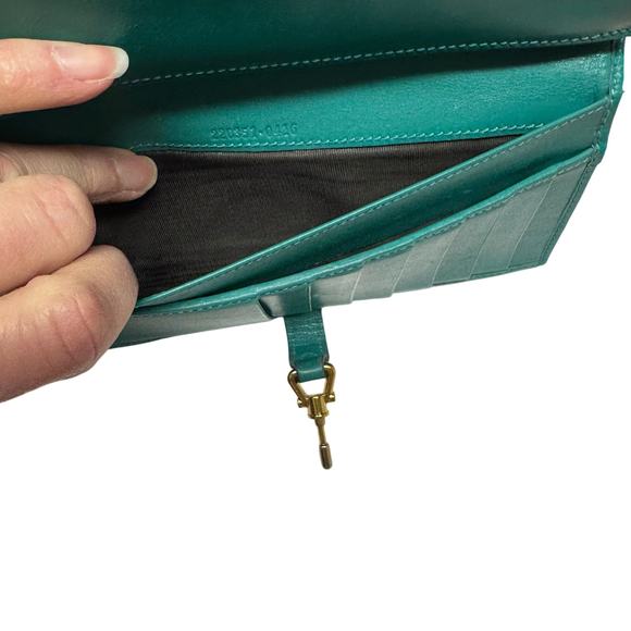 Gucci piston teal leather wallet - Picture 8 of 10